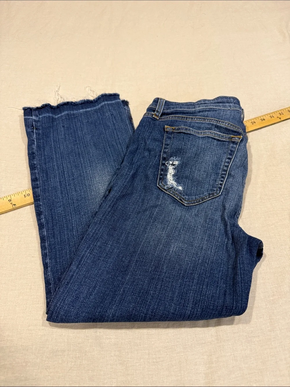 Joe's Jeans Collector’s Edition The Olivia Dark Blue Mid-Rise Cropped Flare